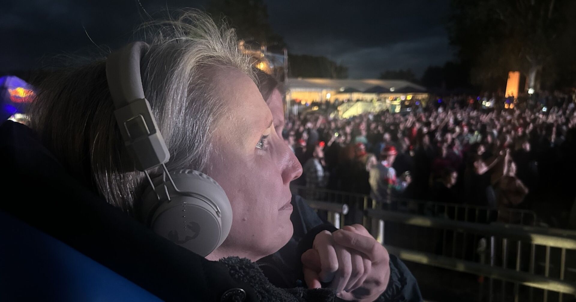 Petra beim David Hasselhoff Konzert vom Verein Rollende Engel.