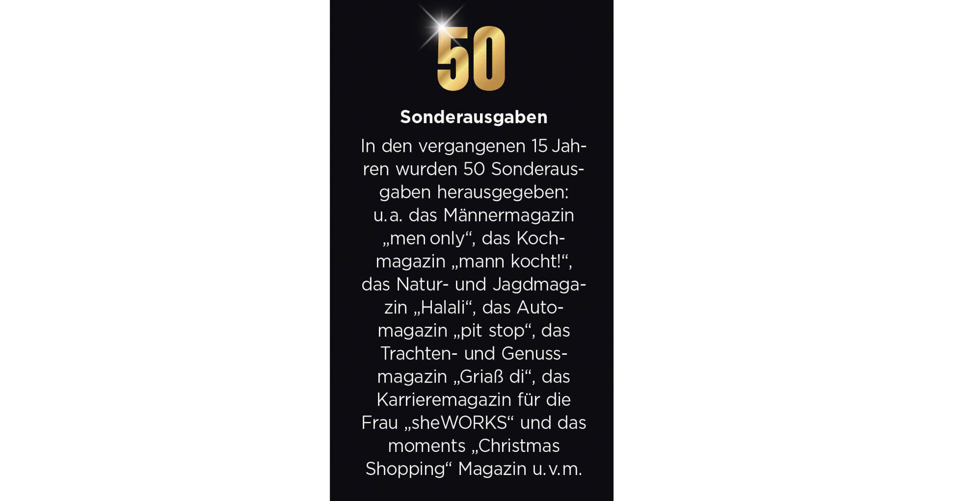 50 Sonderausgaben