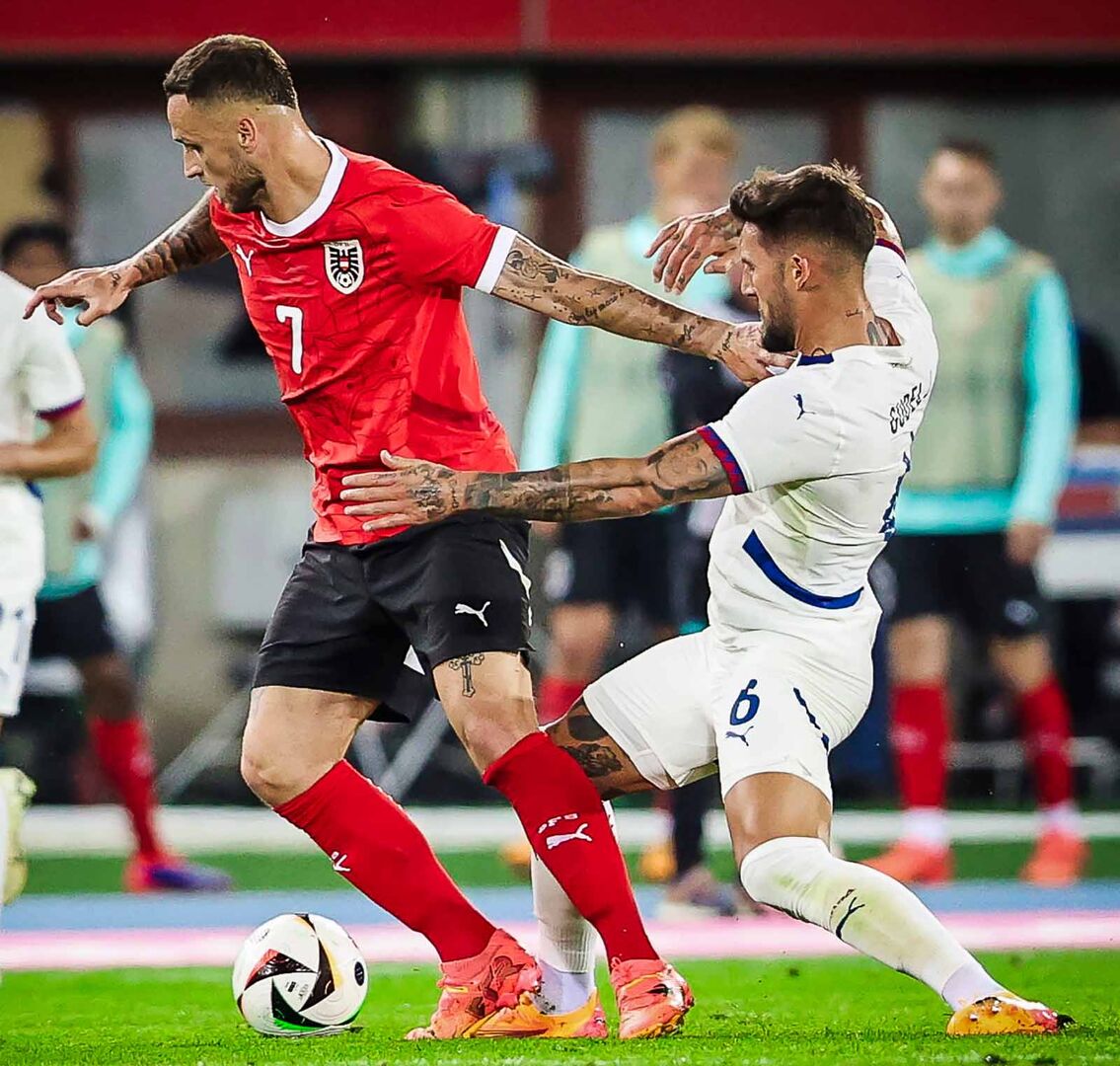 ÖFB-Teamspieler Marko Arnautovic im Rahmen eines Testspiels in Wien gegen Serbien
