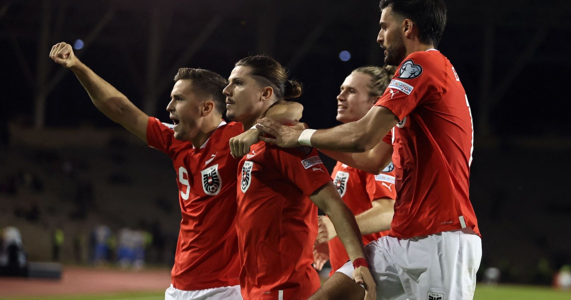 Österreichische Spieler der ÖFB-Elf.