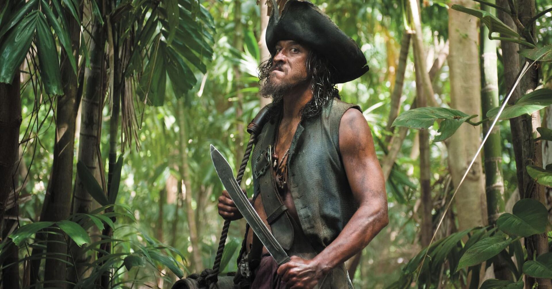 &quot;Fluch der Karibik&quot;-Szene mit Tamayo Perry als Pirat.