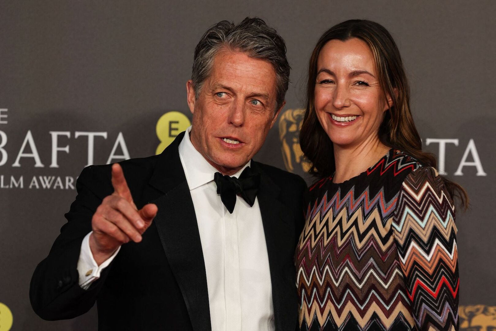 Hugh Grant und seine Frau Anna Elisabet Eberstein