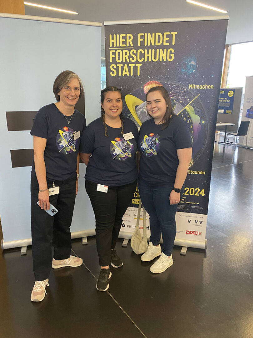 Britta Maier (FHV-Marketing), Nina Rhomberg (FHV-Events) und Belinda Konzett (Projektleiterin WISTO) (v. li.)