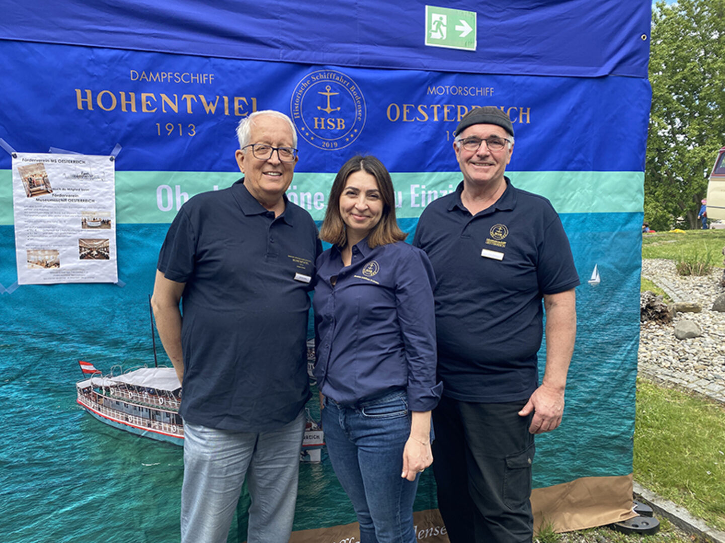 Von den Freunde Vereinen: Michael Simma (Hohentwiel), GF Havva Dogan (Historische Schifffahrt) und Stefan Bösch (MS Österreich) (v. li.)