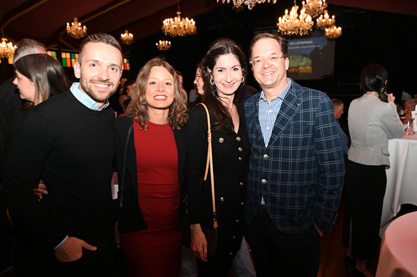 Christian Zoll, Viviane Baur mit Christine (Vzbgm. Kennelbach) und Paul Vergeiner.