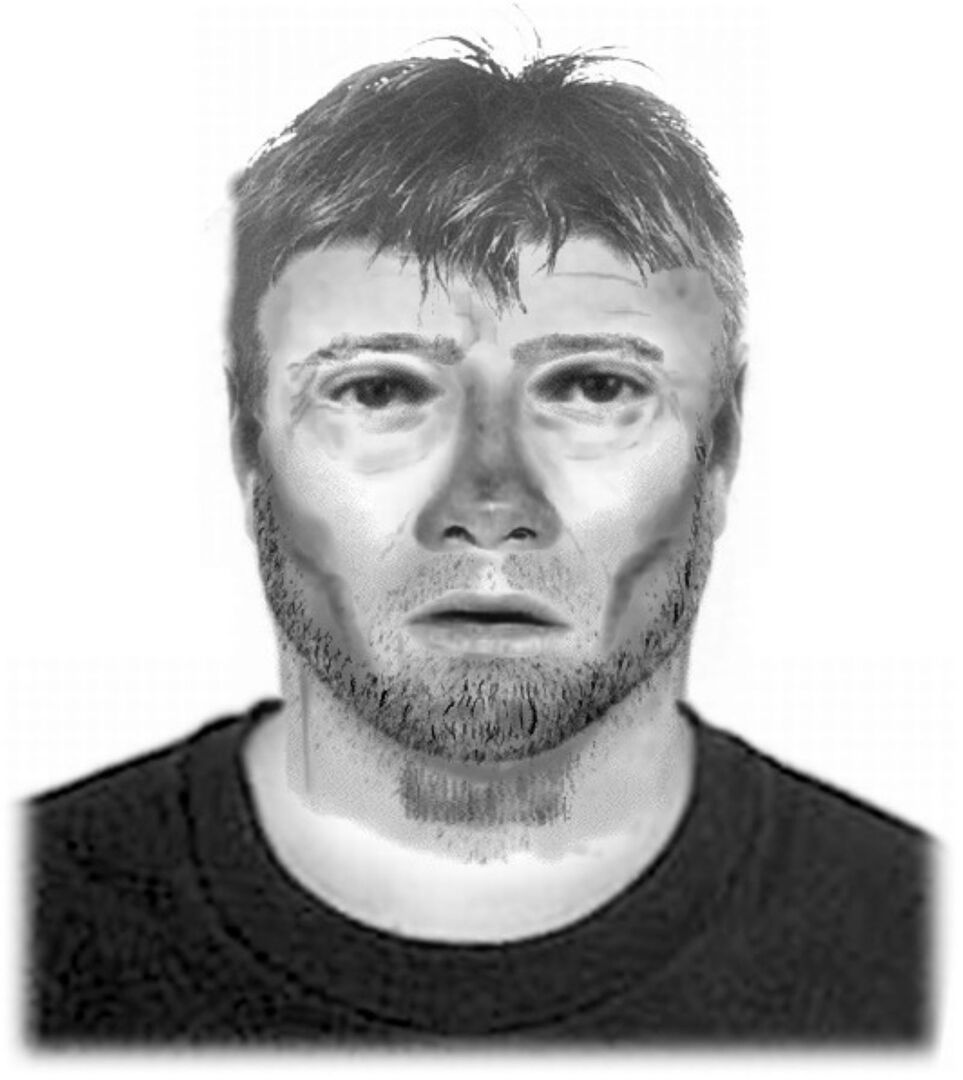Phantombild von einem der beiden Täter.