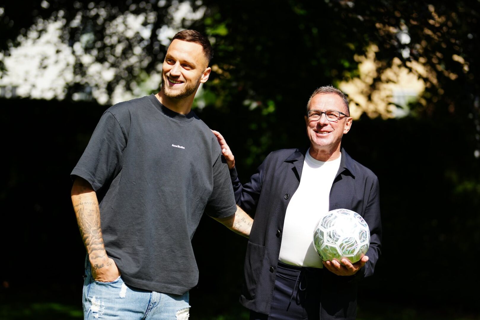 Ralf Rangnick und Marko Arnautovic.