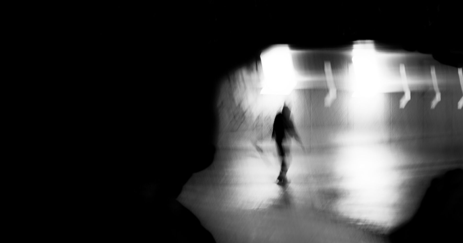 Schatten einer Person.