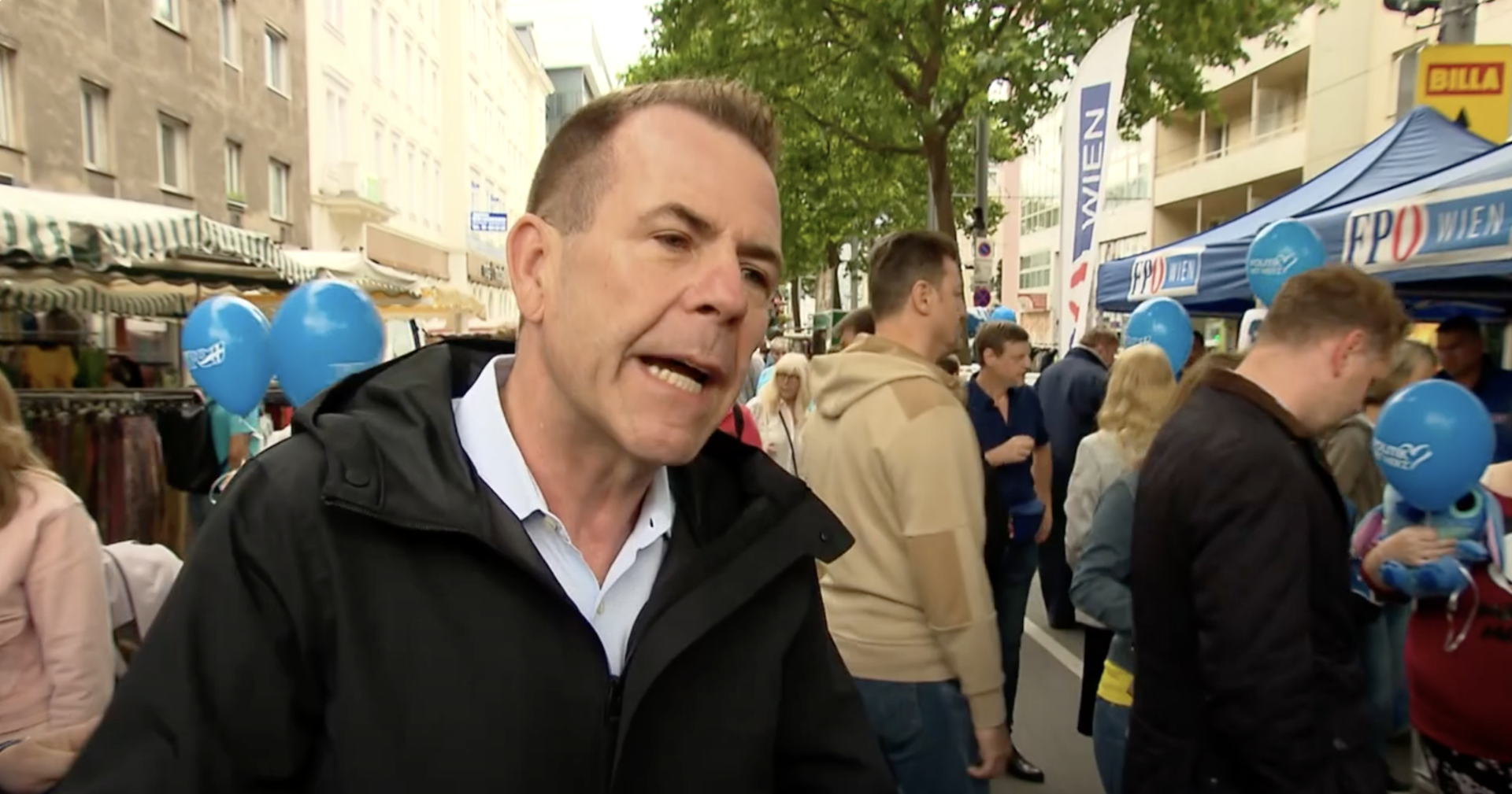 Vilimsky redet sich in Rage, Screenshot aus dem Report-Video