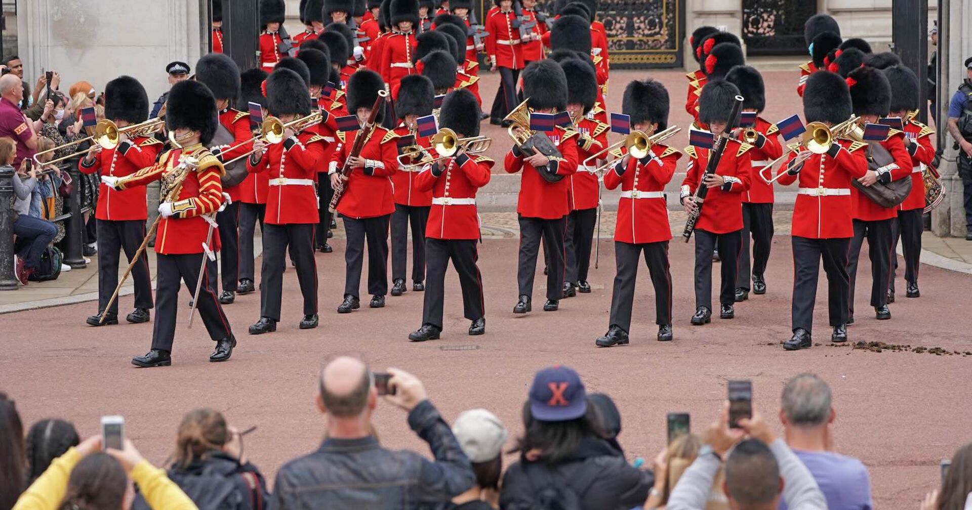 Die Royal Band im Einsatz vor dem Buckingham Palace
