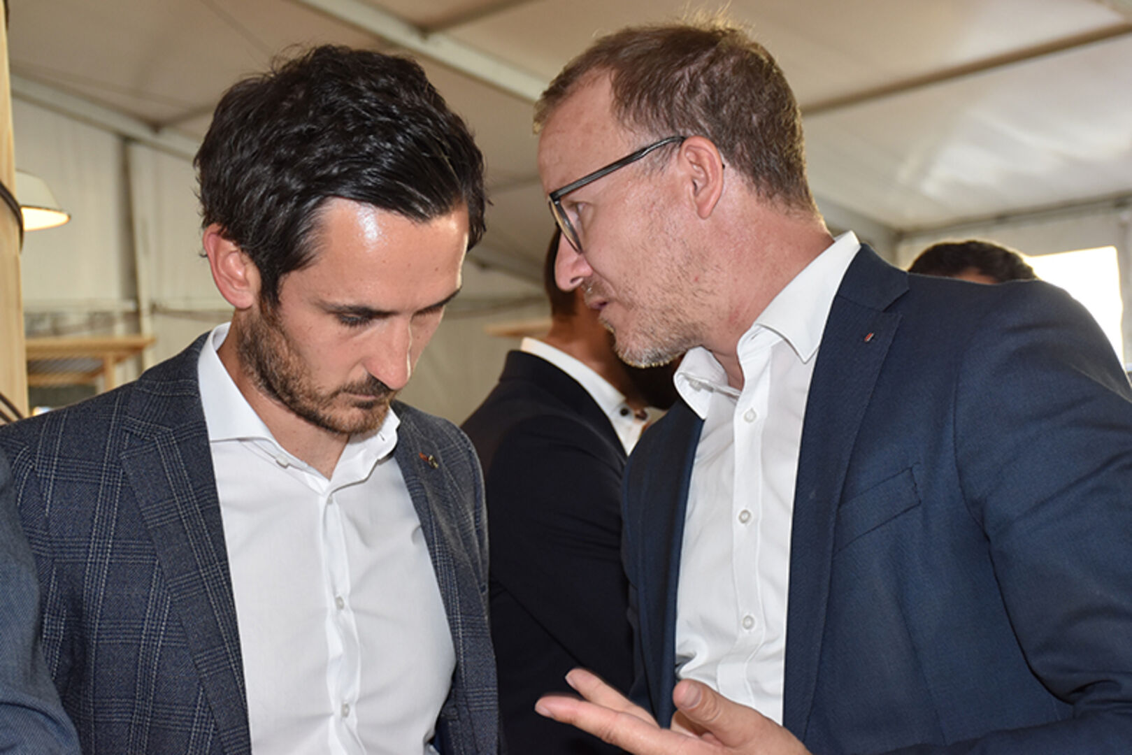 GF Mario Bischof (i+R) und Landesrat Christian Gantner