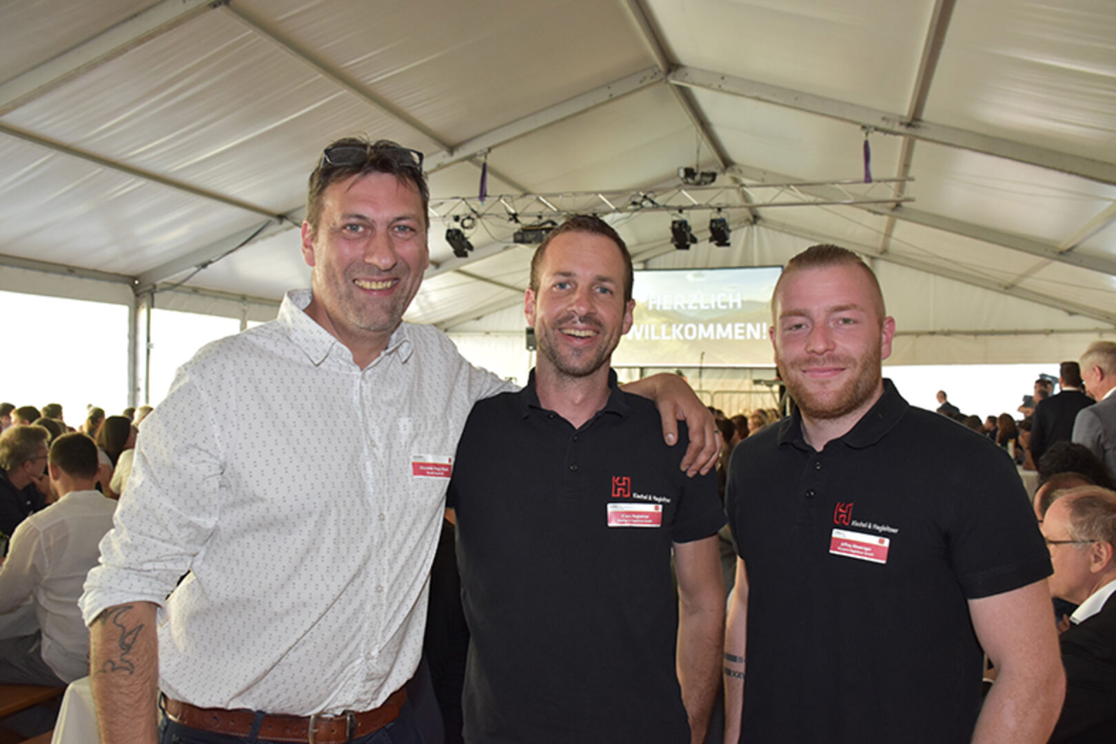 Alexander Roger Martin (Rondo Ganahl AG) mit Klaus Hagleitner und Jeffrey Abwerzger (Kiechel &amp; Hagleitner GmbH Bregenz)