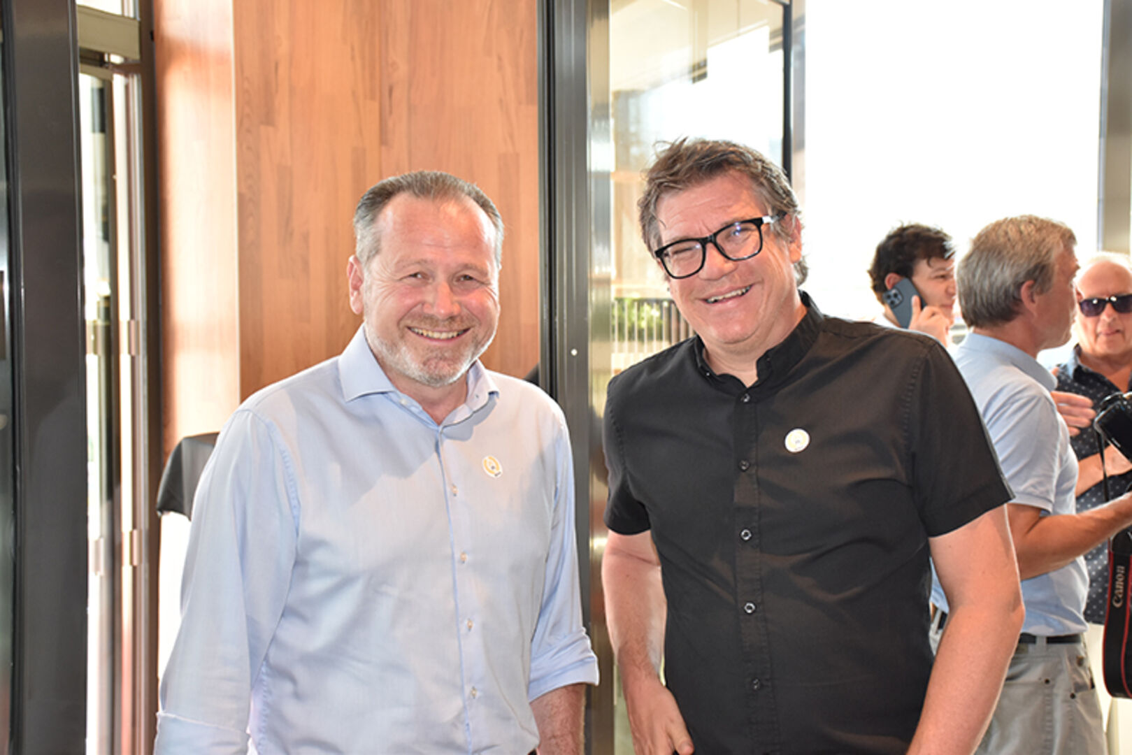 Thüringen Bürgermeister und LABg. Harald Witwer mit Dieter Heidegger (MShh Marketing Hohenems)