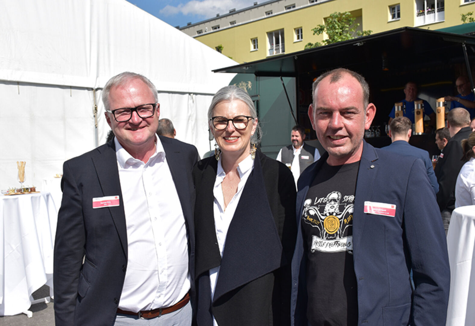 Thomas und Birgitt Ganahl (SHG) mit Schmidt's GF Michael Spalt