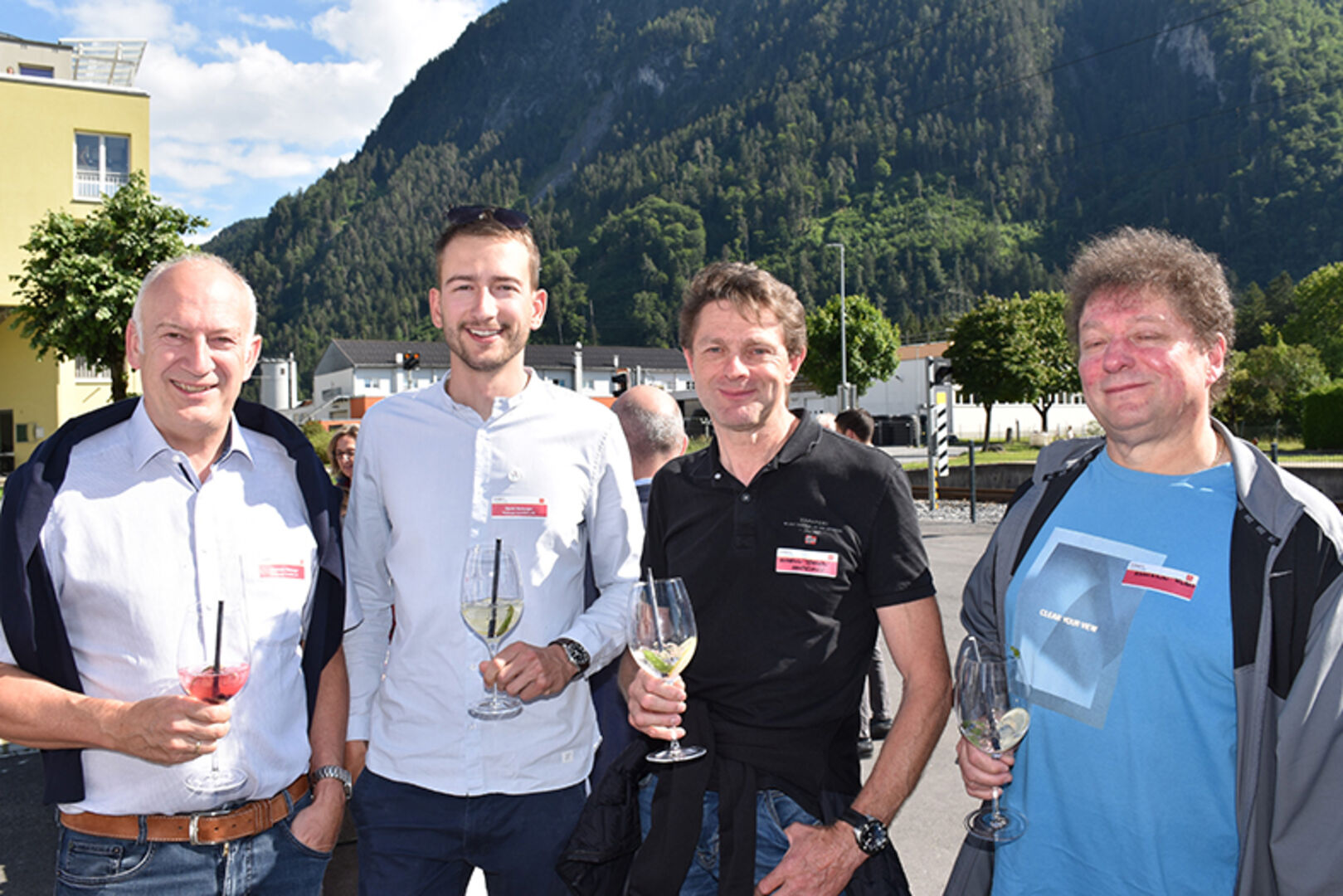 Bertram und David Hörburger (Hörburger GmbH, Altach) und Jürgen und Klaus Ammann (Ammann Haustechnik GmbH Götzis)