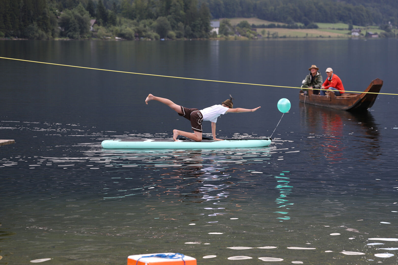 Schwanfigur am Standup-Paddle