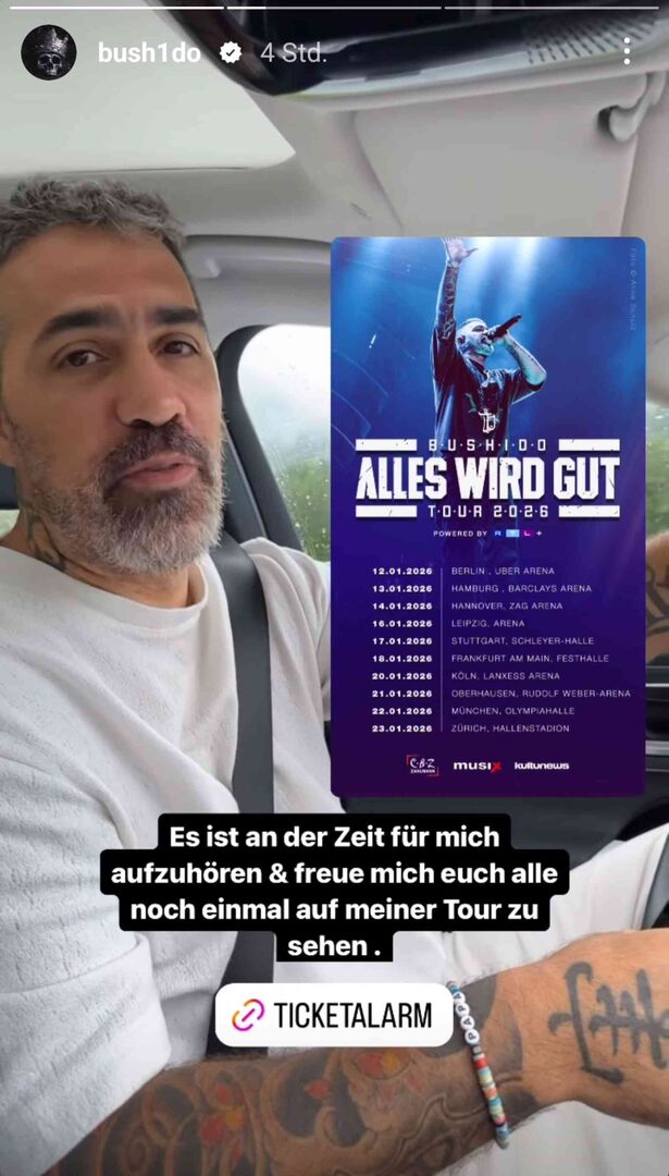 Screenshot von Bushidos Insta-Story.