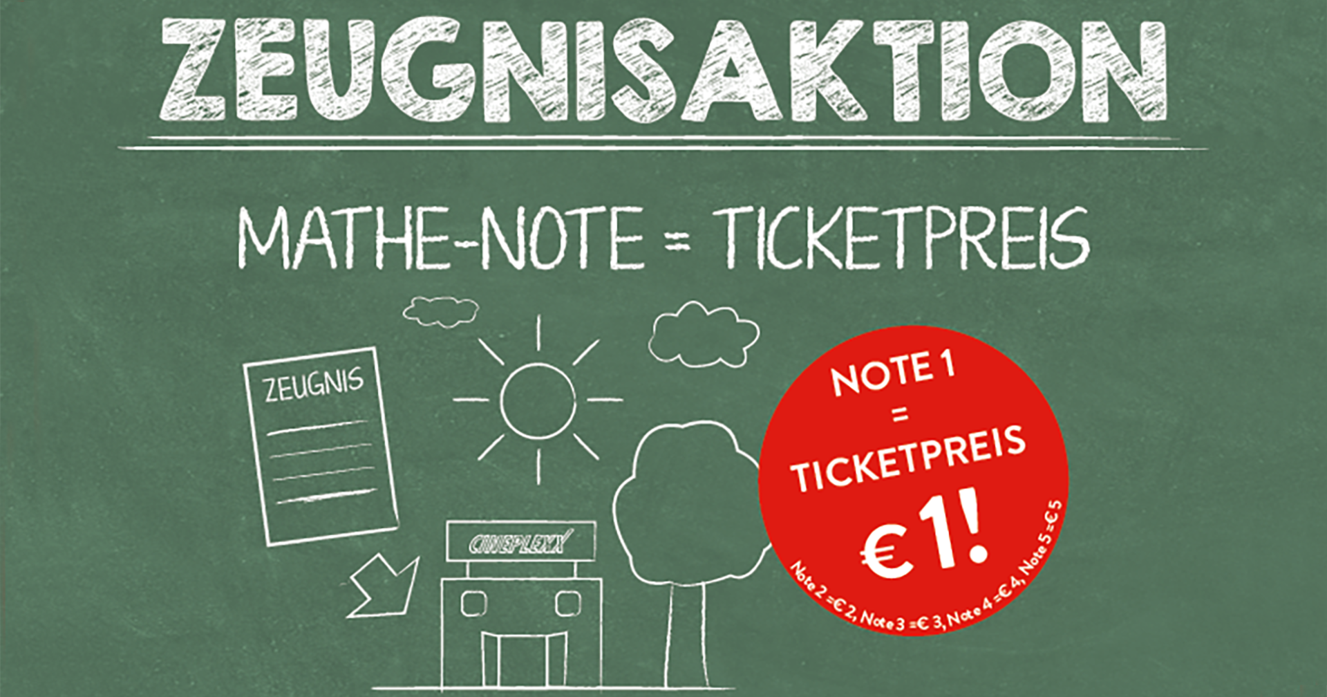 Perfekter Ferienstart mit der Cineplexx Zeugnisaktion: Ab nur 1 Euro in Vorarlbergs Kinos!