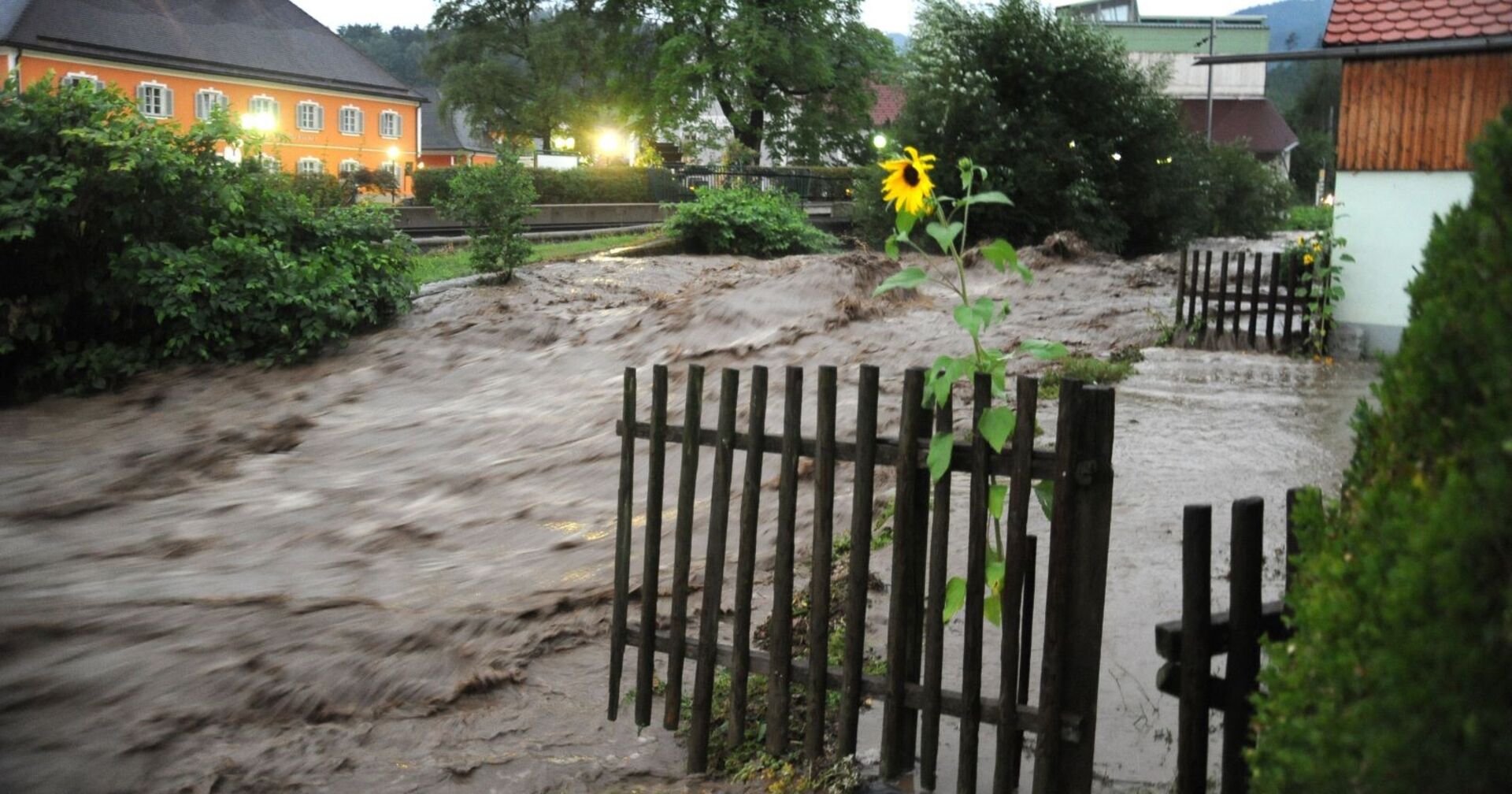 Überschwemmungen in Deutschfeistritz, Steiermark