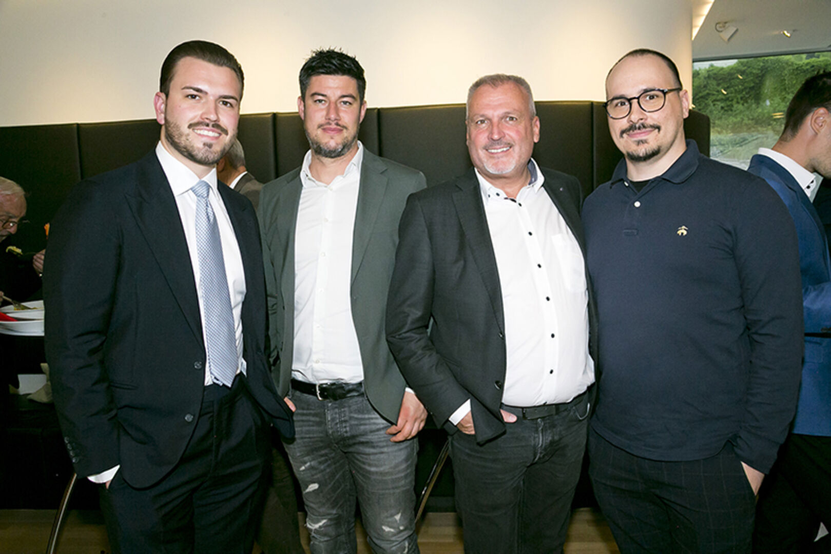 Filip Zlatkovic (Mode nach Maß), Pascal Kohlhaupt, Markus Ruppitsch und Mladen Boskic (alle RIVA Home) (v. li.)