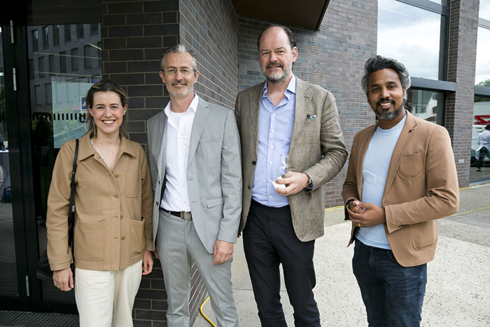 Europa Abg. Claudia Gamon (Neos), GF Jimmy Heinzle (WISTO), Klaus-Dieter Koch und Colin Fernando (beide Brand Trust) (v. li.)