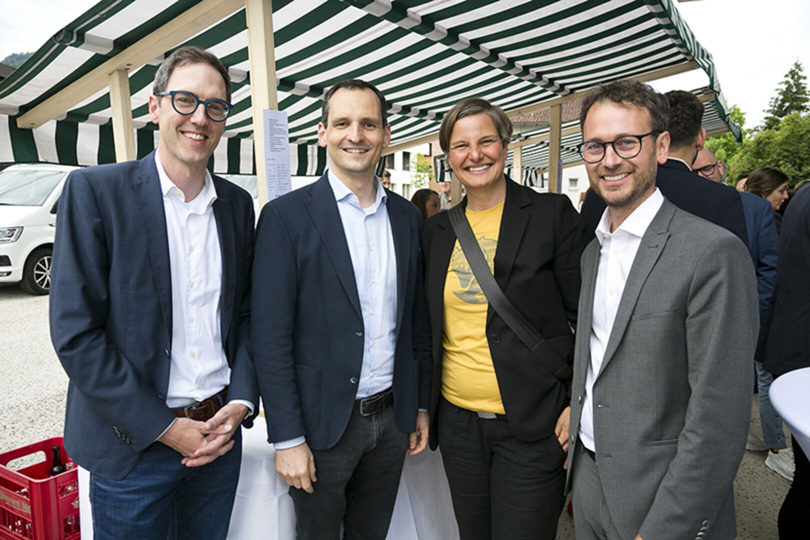 Andrea Huber (MINT Koordinatorin),  IV-GF Christian Zoll, Bgm. Andrea Kaufmann und WKV Vize-Präs. Petra Kreuzer (v. li.)