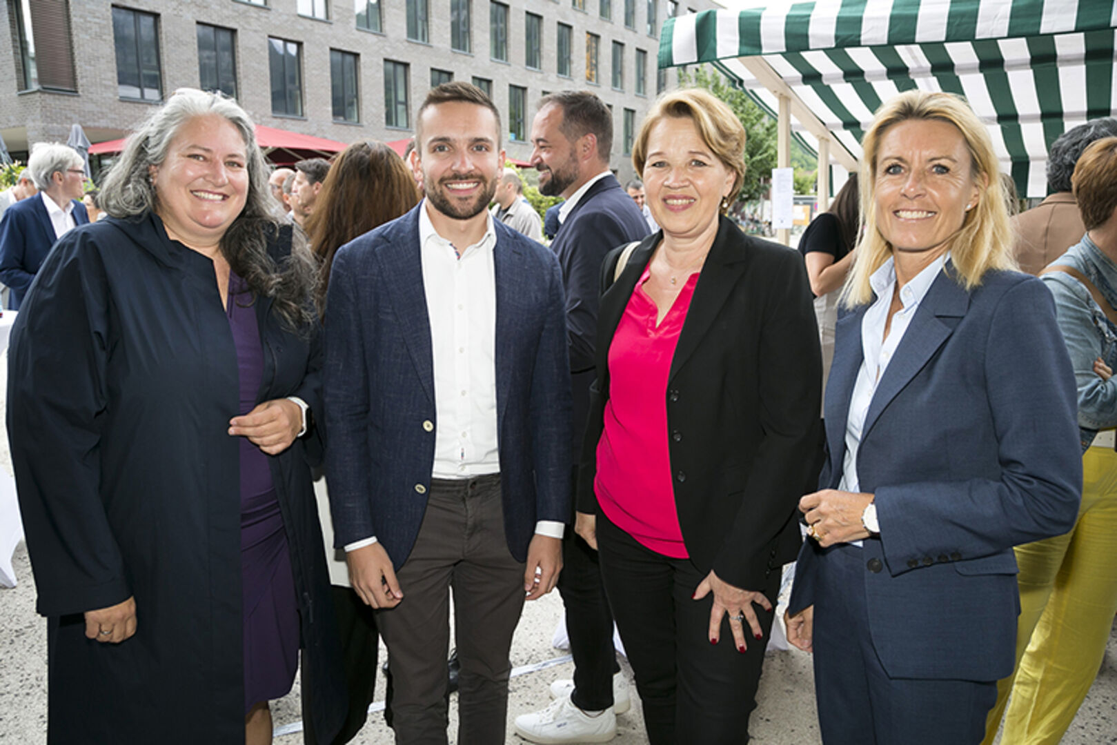 Andrea Huber (MINT Koordinatorin),  IV-GF Christian Zoll, Bgm. Andrea Kaufmann und WKV Vize-Präs. Petra Kreuzer (v. li.)