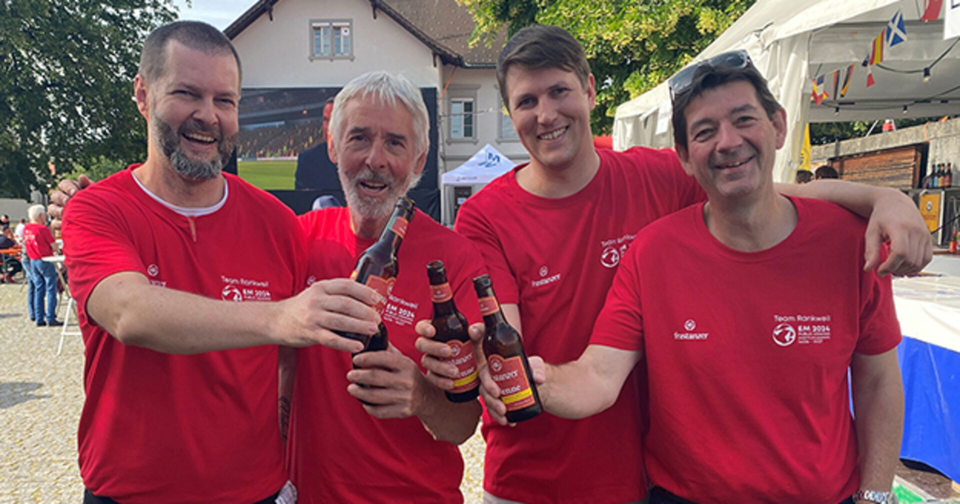 Aleksander Milojevic (Taube), Armin Wille (Organisator),  Dominic Mayer (Hörnlingen) &amp; Roland Vith (Rankweiler Hof)