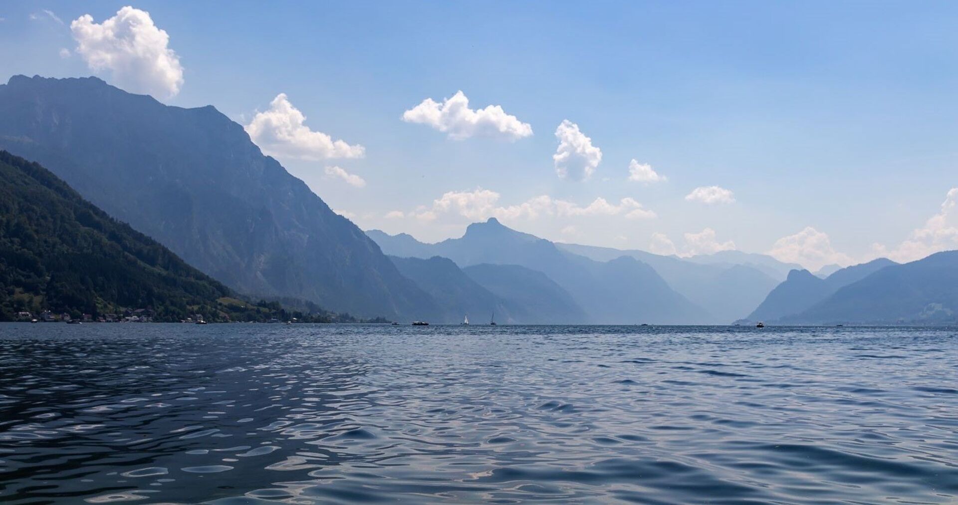 Panoramaaufnahme vom Traunsee