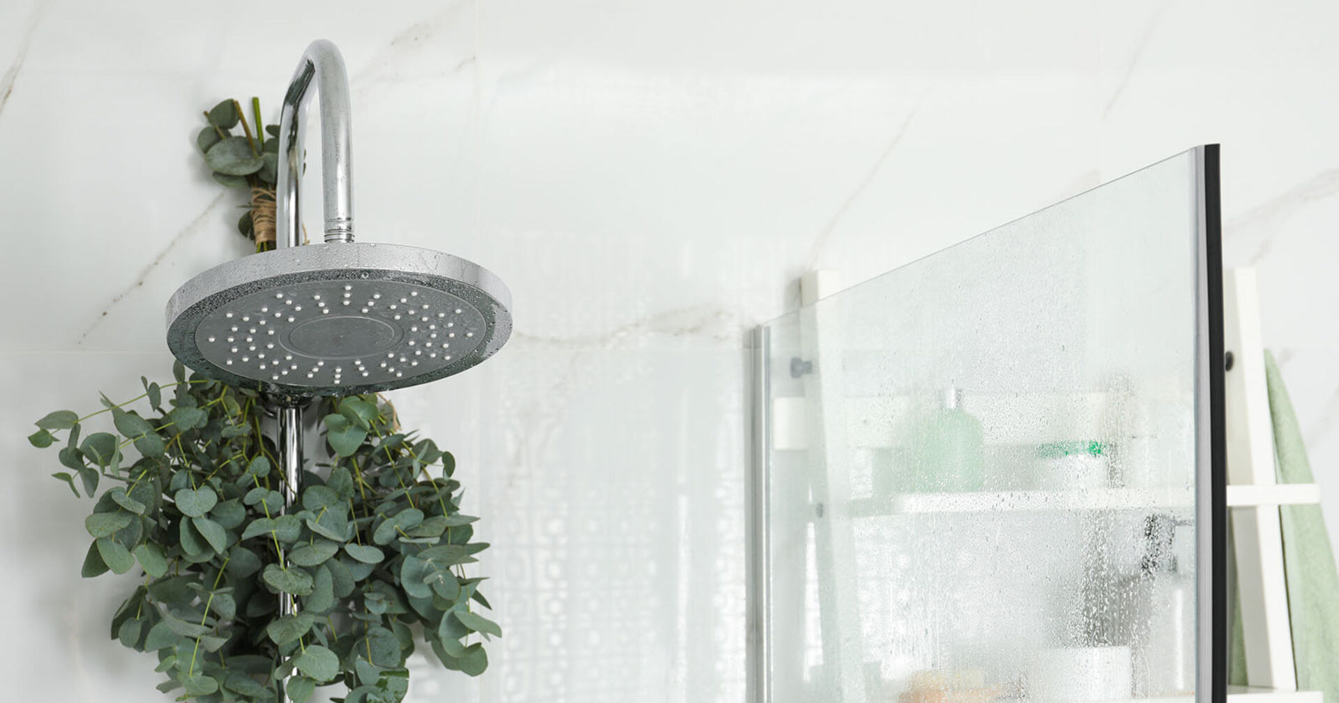 Eukalyptusbündel an der Dusche | Credit: iStock.com/Liudmila Chernetska