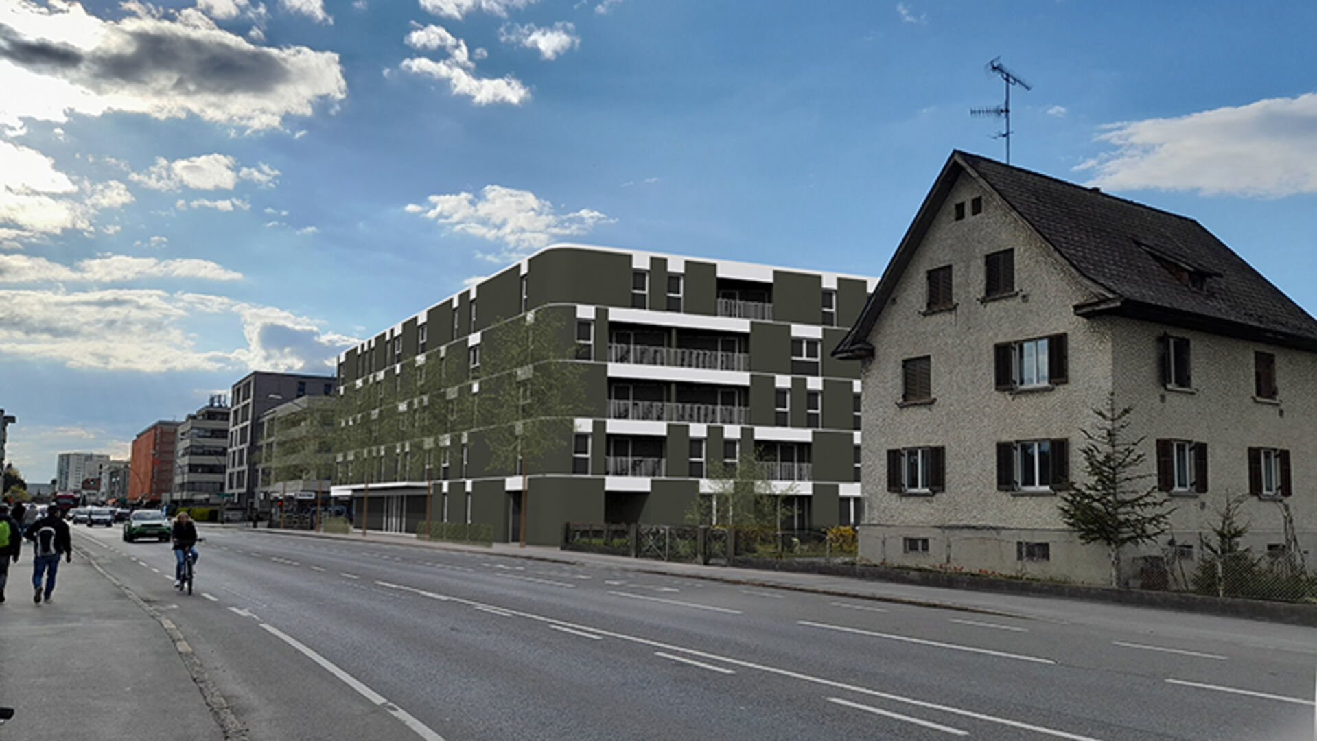 Entwürfe der Gebäude, die tatsächliche Gestaltung kann davon abweichen.