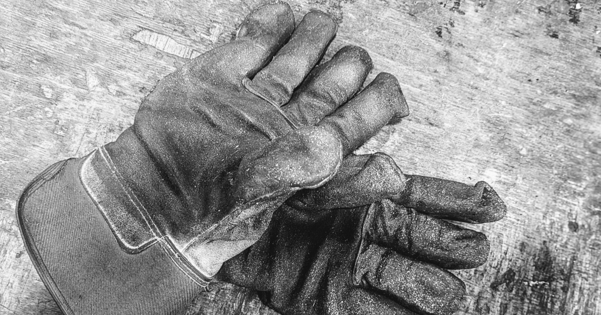 Schwarze Arbeitshandschuhe