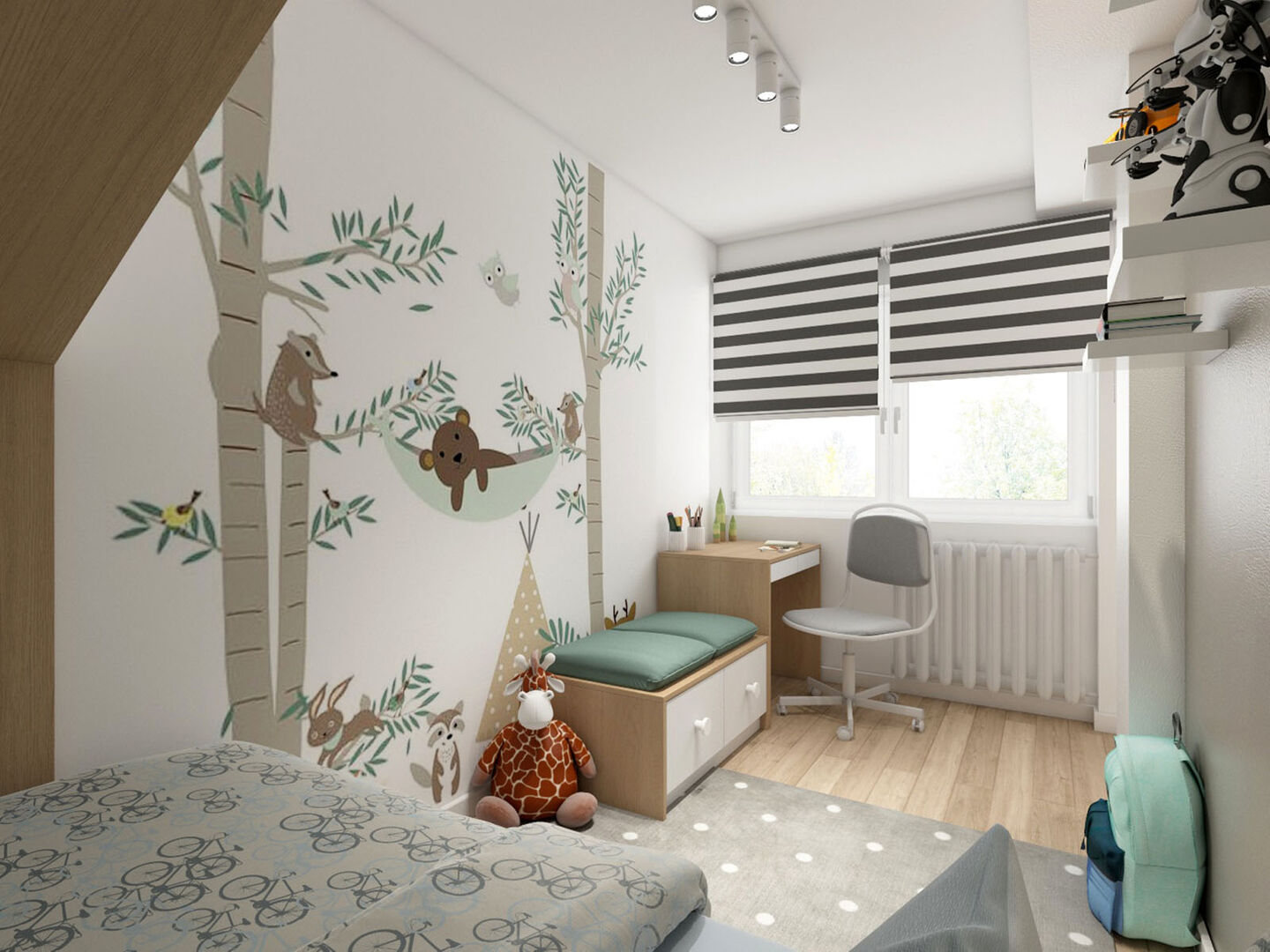 Kinderzimmer mit Schreibtisch | Credit: iStock.com/Plan A Office