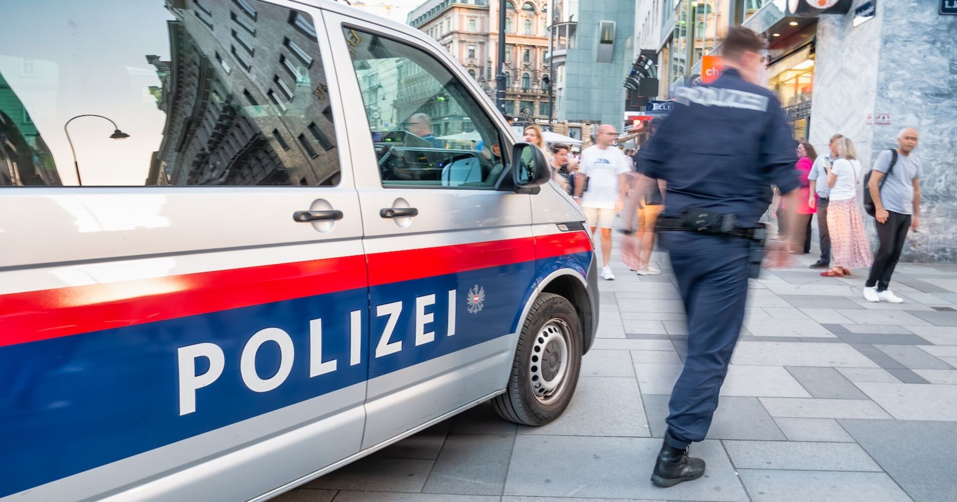 Polizei patrouilliert im ersten Bezirk