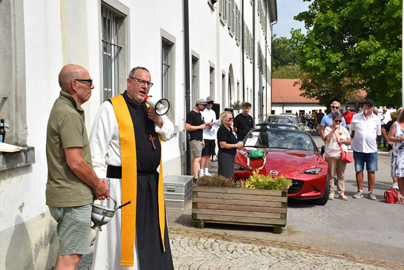 SR Michael Rauth und Abt Vinzenz Wohlwend