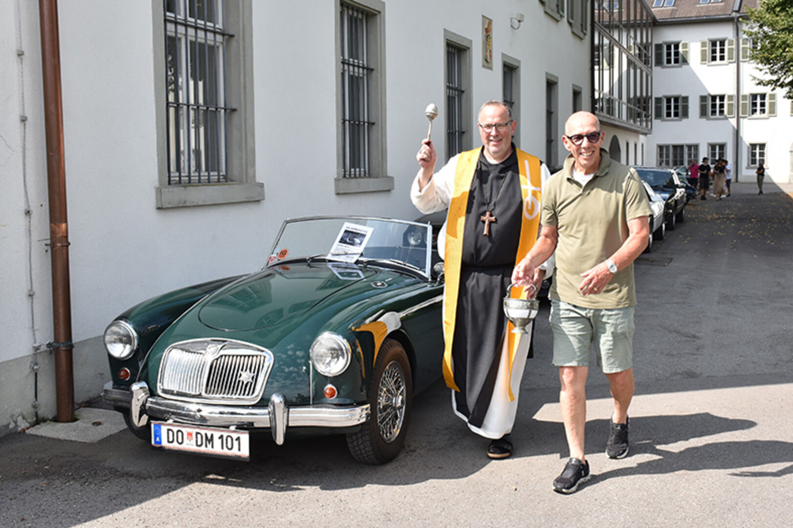 Abt Vinzenz Wohlwend und SR Michael Rauth