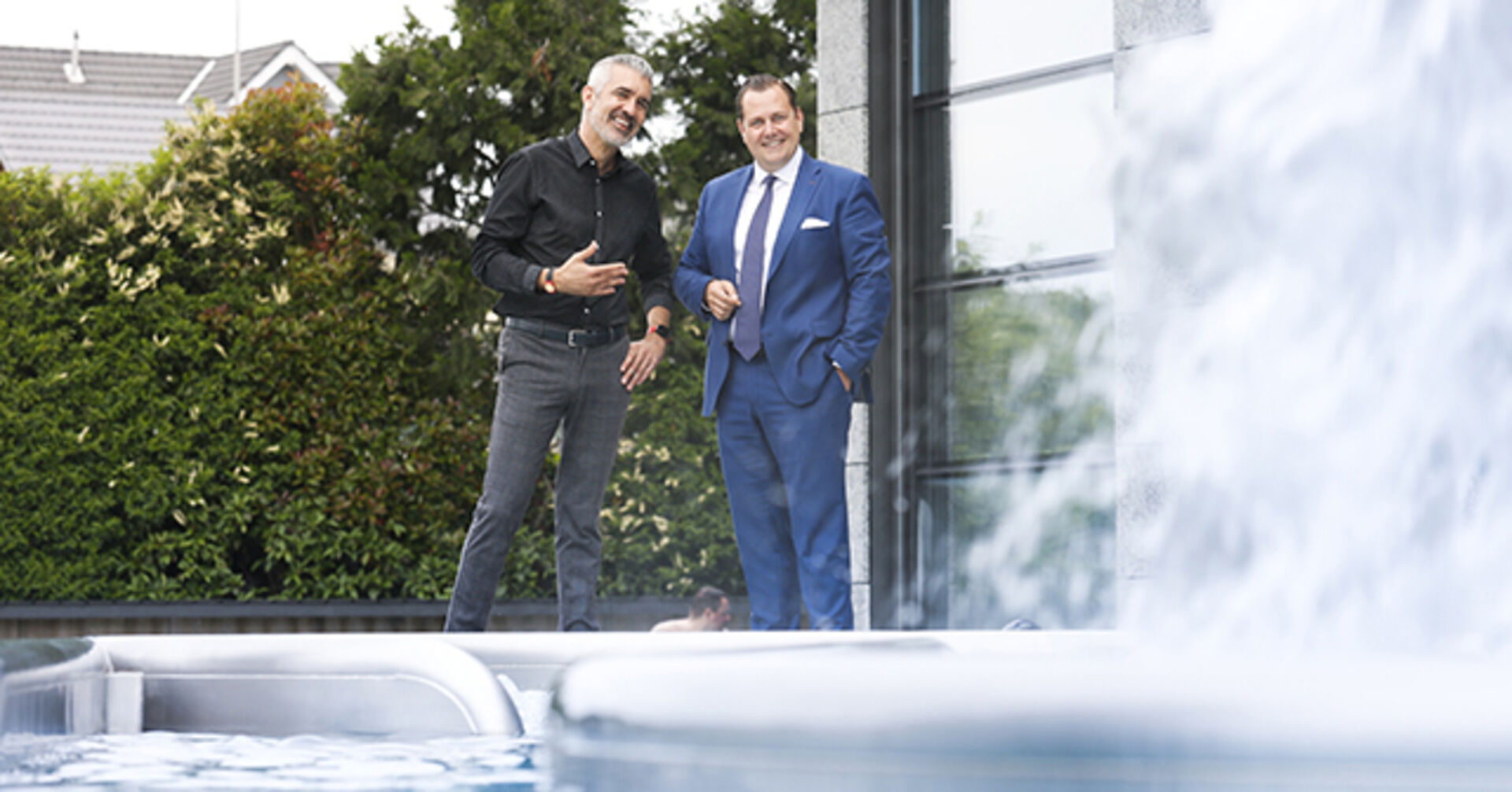 Führungswechsel im Mineralheilbad: Geschäftsführer Michael Hasler (rechts) und sein Nachfolger Michael Benvenuti.
