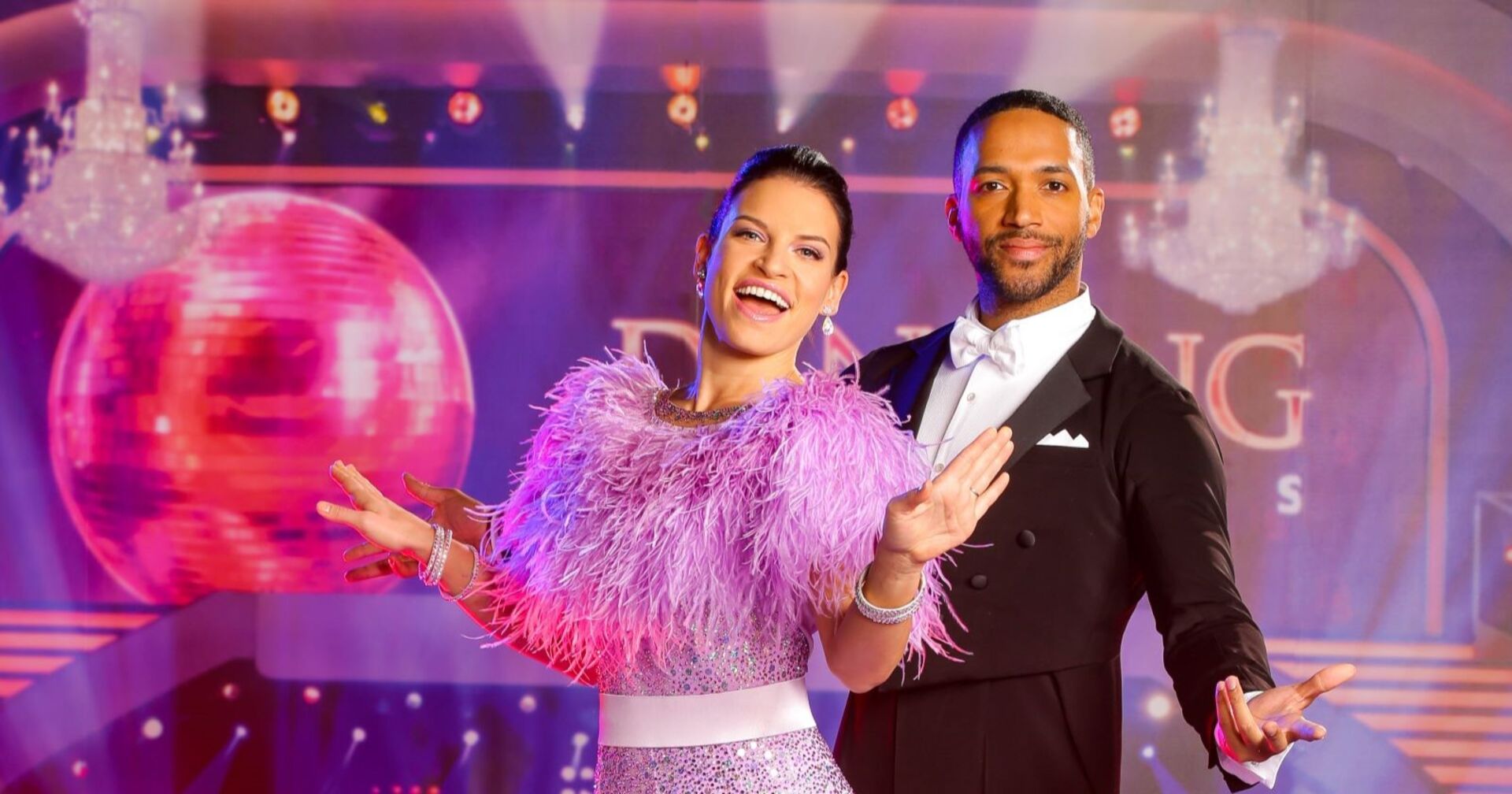 Conny Kreuter und Cesar Sampson auf dem &quot;Dancing Stars&quot;-Parkett.