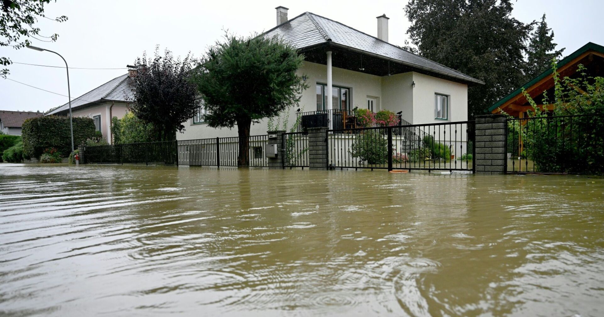 Überflutete Straßen in St.Pölten