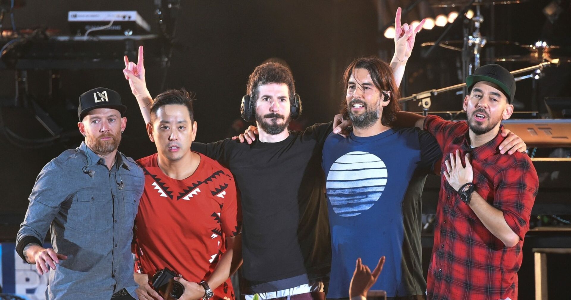 Linkin Park gemeinsam auf der Bühne