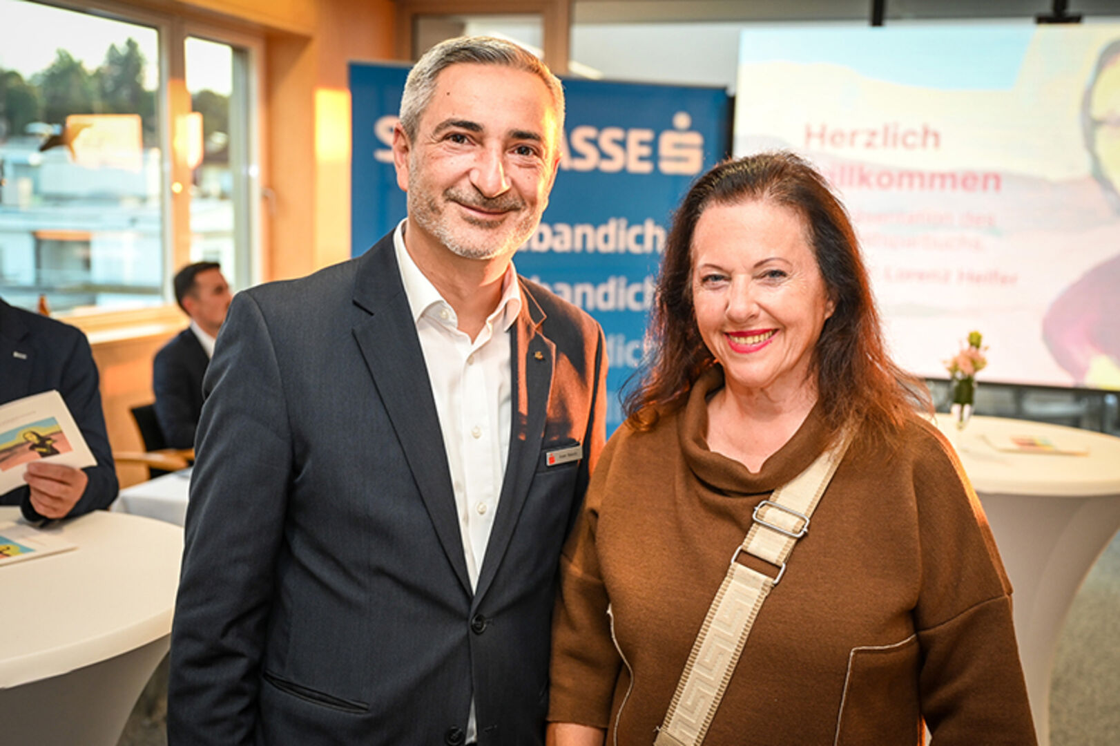 Azem Rakovic (Sparkasse)  und Astrid Marxer-Haselwanter (Bregenz)