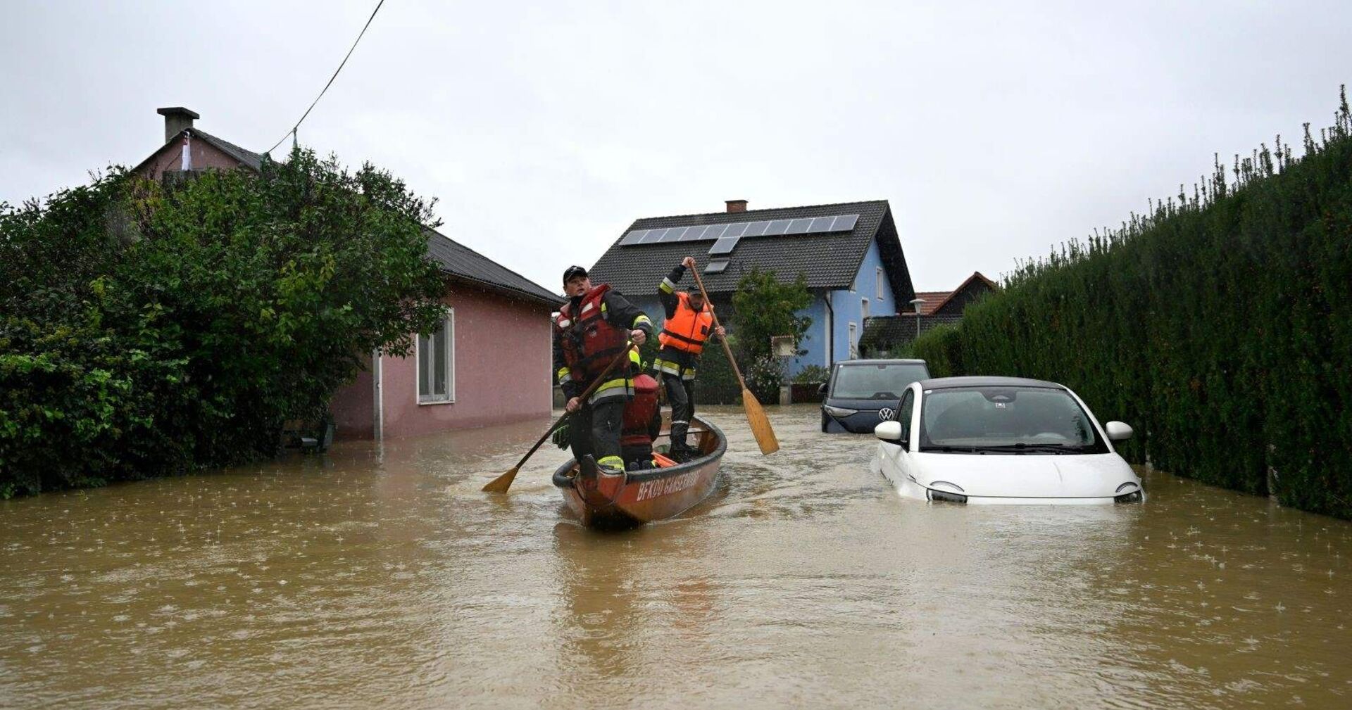 Hochwasser in Rust am Tullnerfeld.