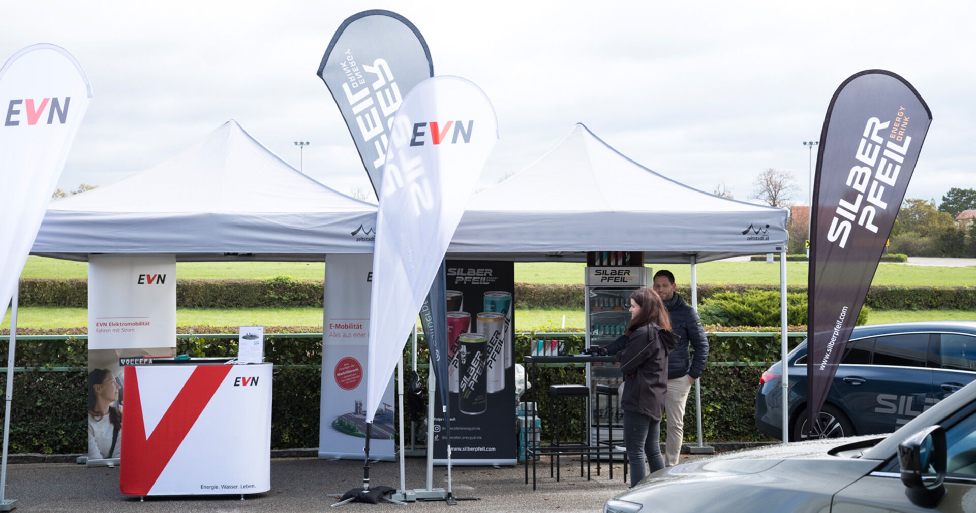 Infostand der EVN bei den Weekend Test-Drive-Days | Credit: Weekend Magazin/Mika-Nikolas Mahringer