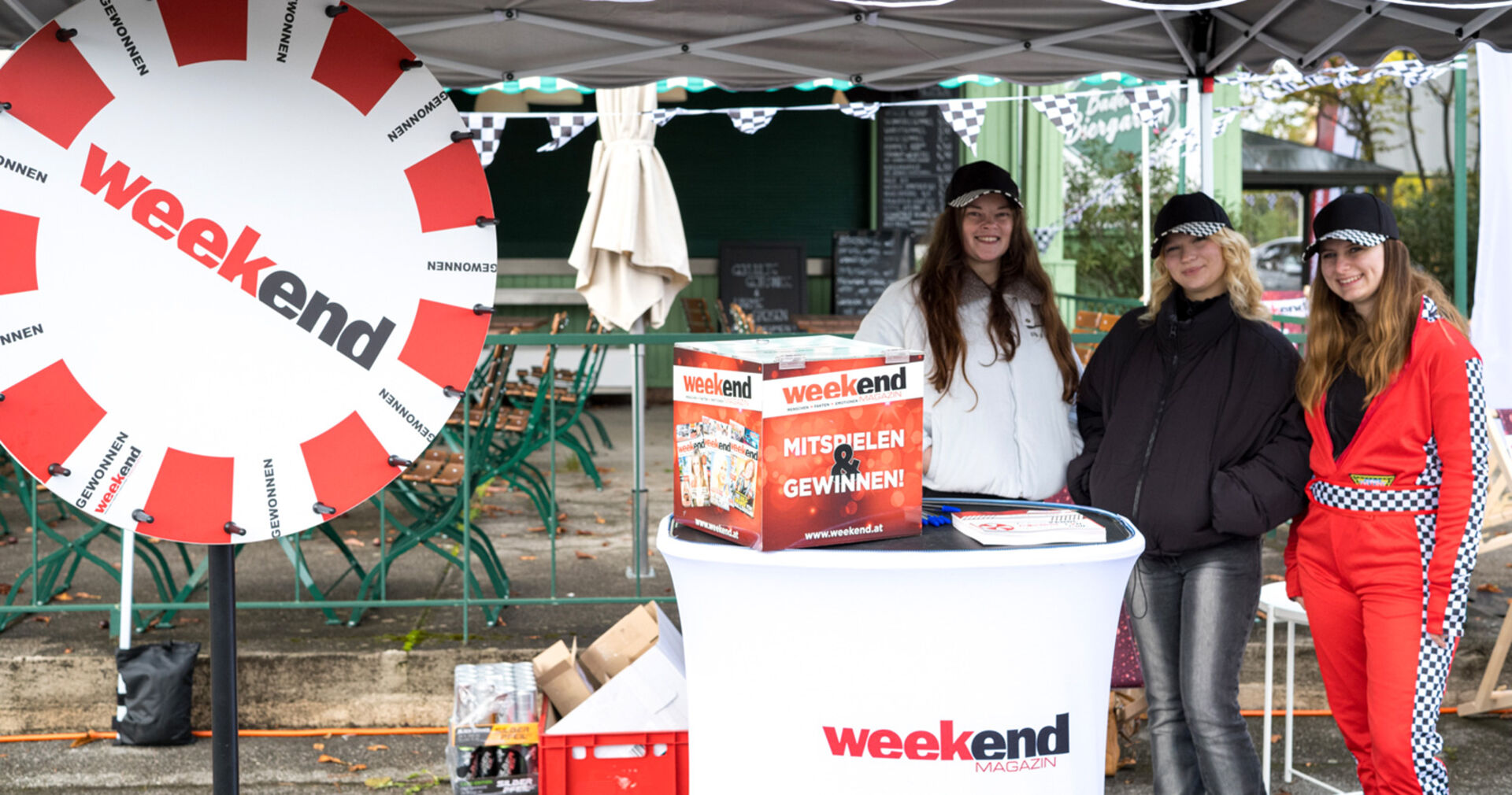 Empfangsbereich für die Gäste bei den Weekend Test-Drive-Days in Baden | Credit: Weekend Magazin/Mika-Nikolas Mahringer