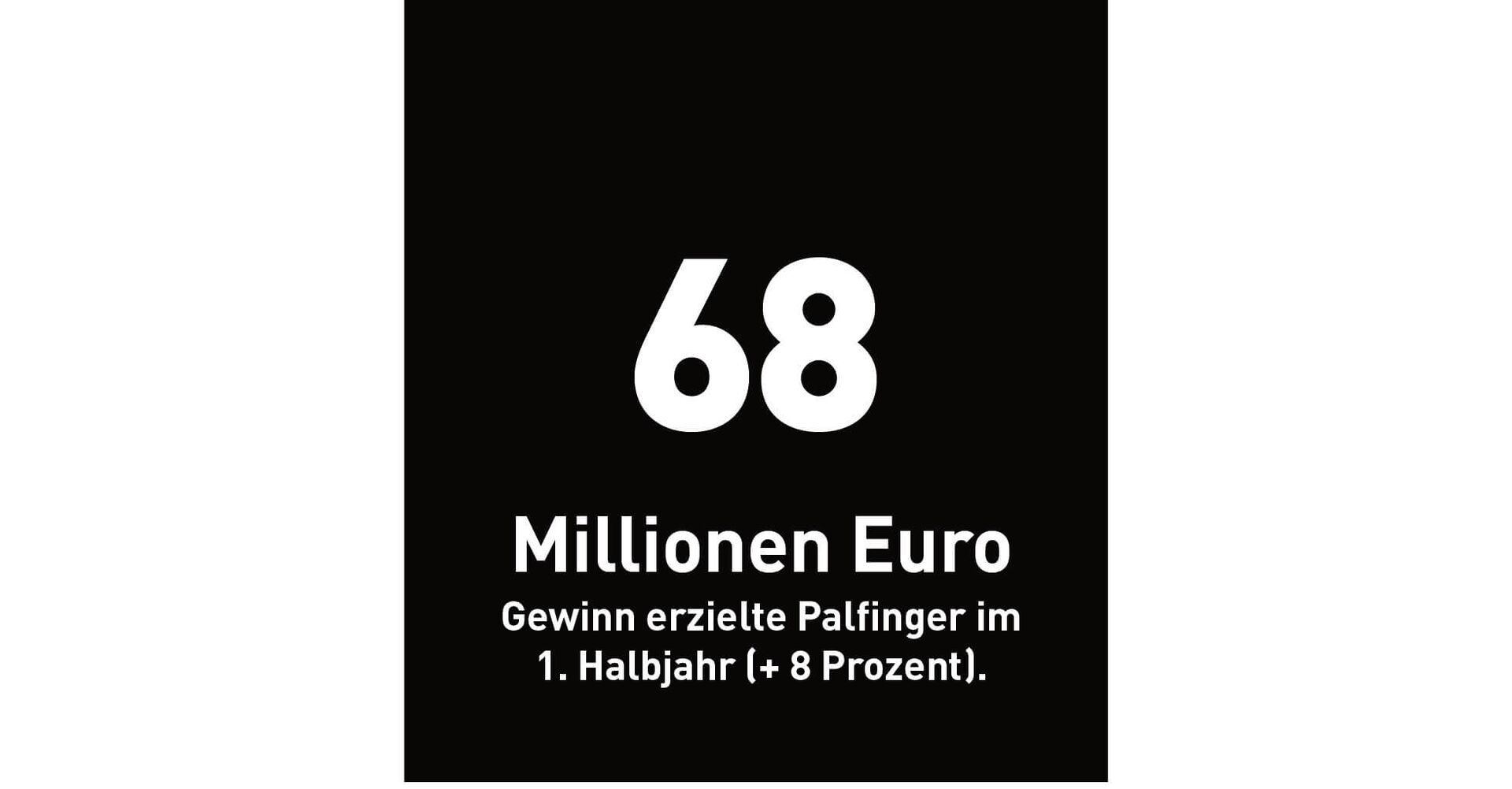 68 Millionen Euro Gewinn erzielte Palfinger im 1. Halbjahr (+ 8 Prozent).