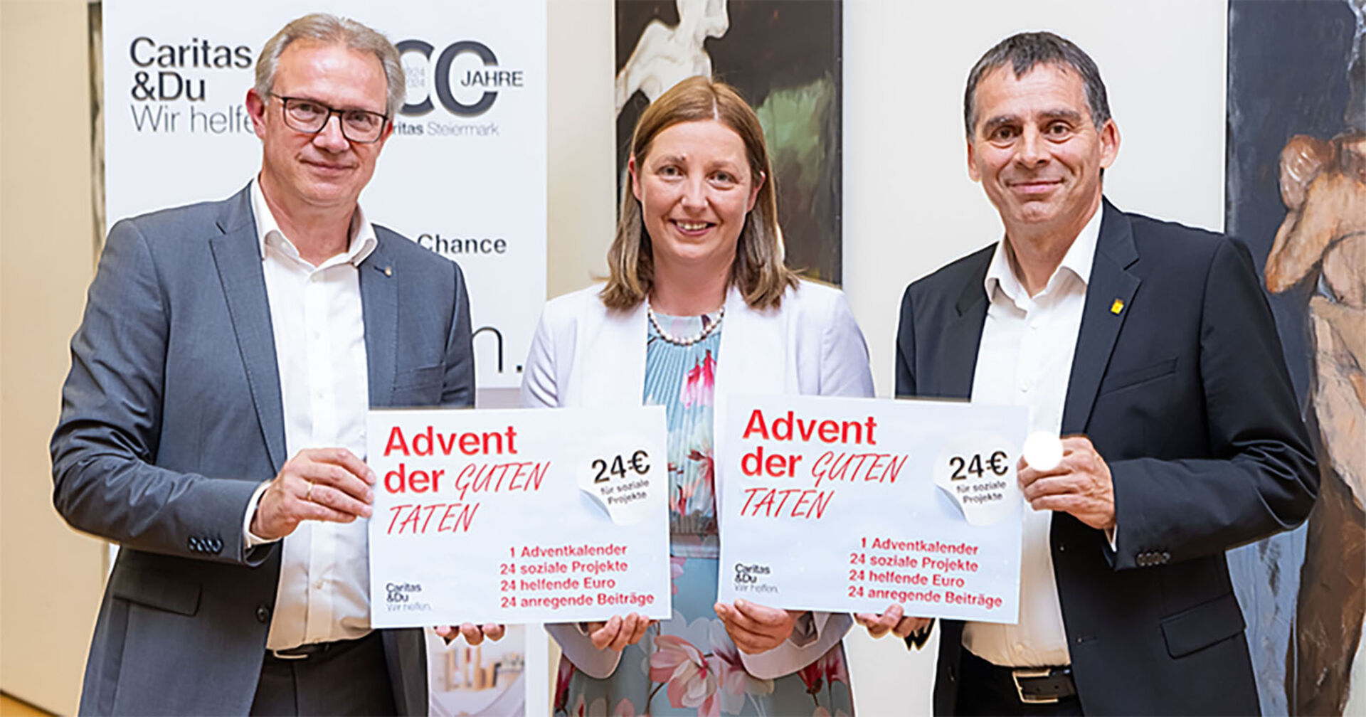 Christoph Holzer (SPAR), Caritasdirektorin Nora Tödtling-Musenbichler, Peter Umundum (Post)