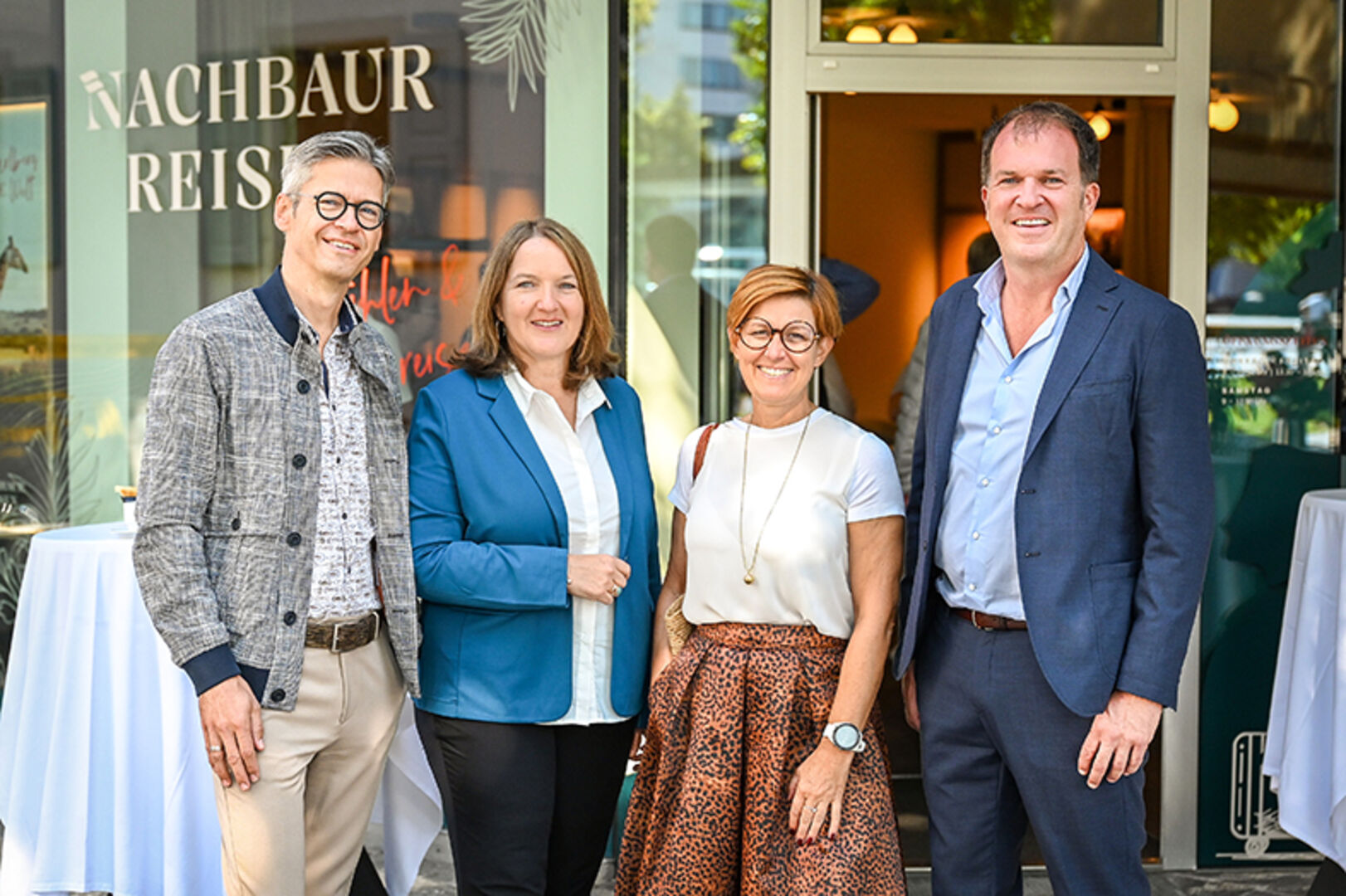 Nachbaur-Reisen Geschäftsleitung Rainer Nägele, Nadja Nachbaur (High Life Reisen), Heidi Mark (Inside Dornbirn) und Michael Nachbaur