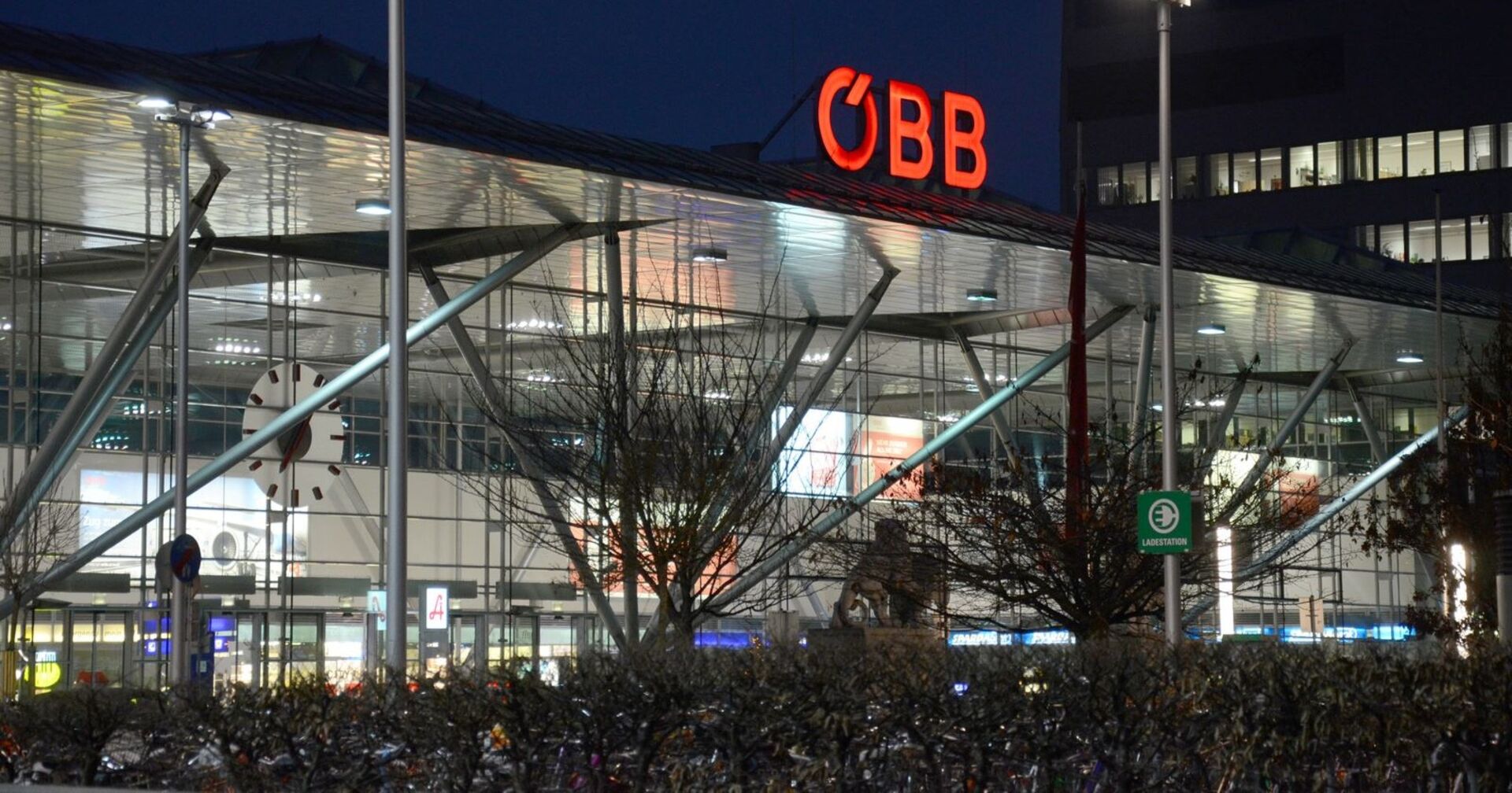 Aufnahme des Bahnhof Linz