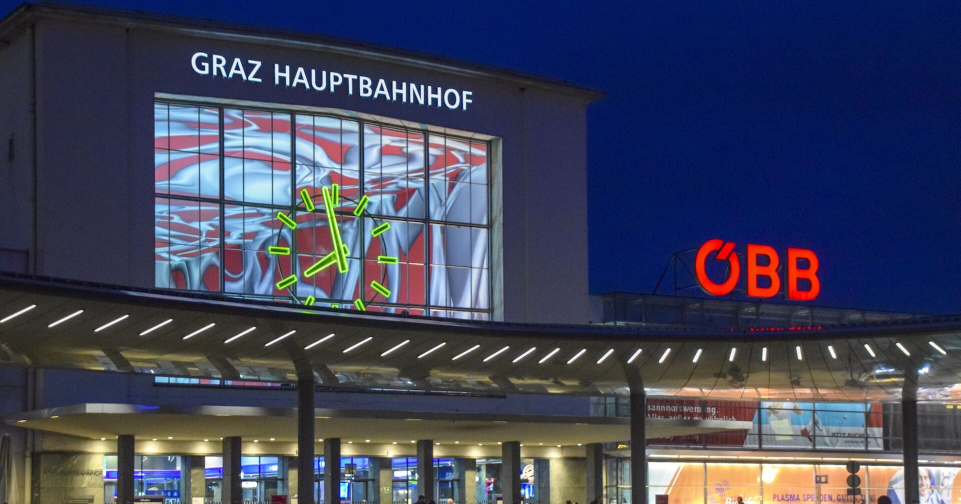 Auch der Grazer Hauptbahnhof wurde Zielscheibe von Bombendrohugnen