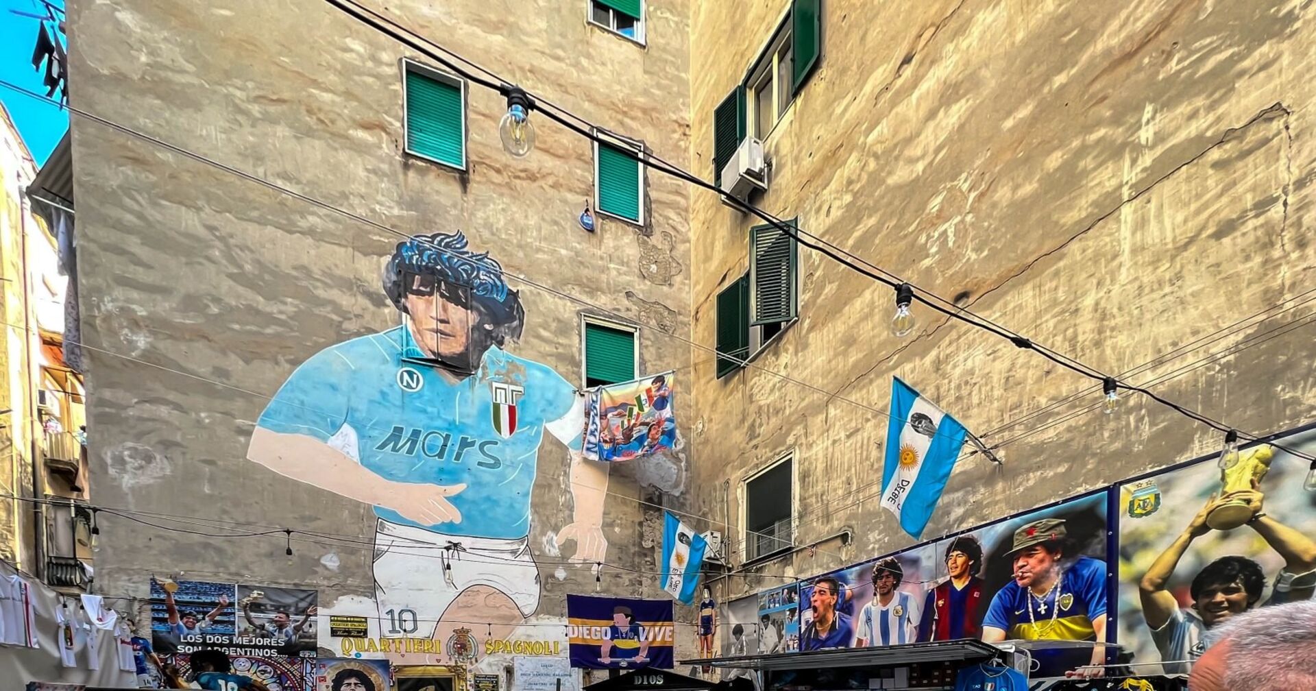 Diego Maradona Abbild in Neapel